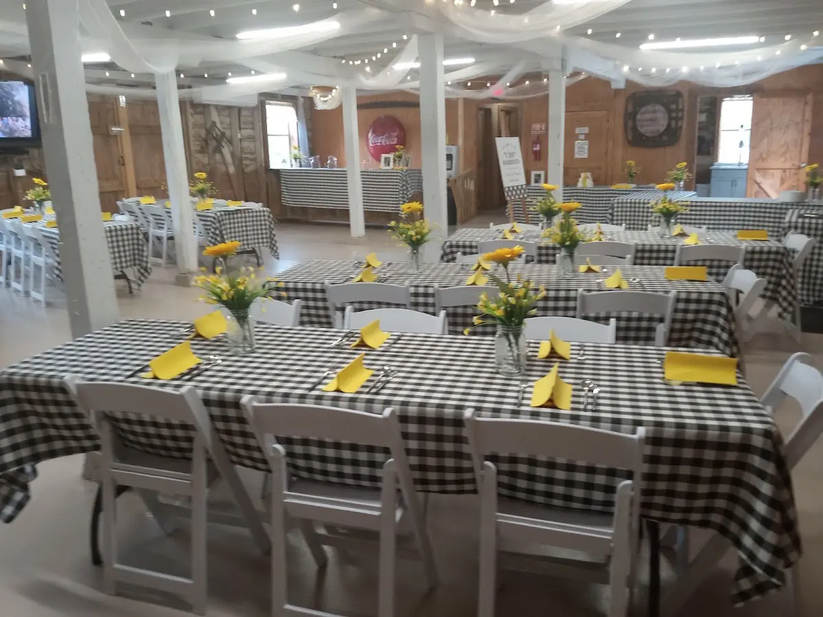 A check design table cloth with yellow flowers and napkins